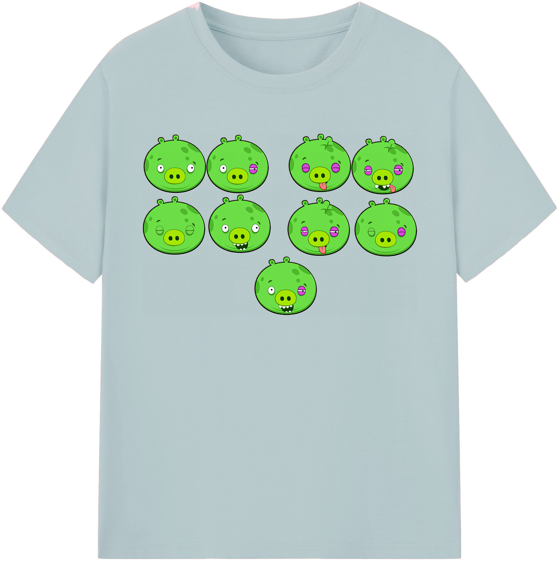 （画像用） Angry Birds アングリーバード 綿100％半袖Tシャツ（フロントプリント）